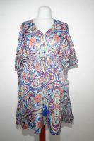 Kurzer Kaftan royalblau-türkis mit orientalischen Mustern