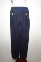 Leinenhose dunkelblau