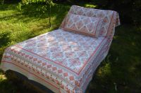Tagesdecke Baumwolle 2-tlg creme-apricot-terra