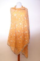 Dupatta Georgette hellorange mit Silberbrokat