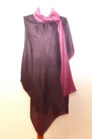 Fine Wool Wollschal zweifarbig aubergine-erikaviolett