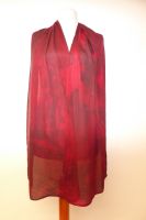 Schal Crepeseide handgefärbt weinrot II