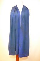 Schal Crepeseide handgefärbt blau