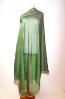 Bauchtanzschleier halbrund mit Borte -  zweifarbig - viele Farben