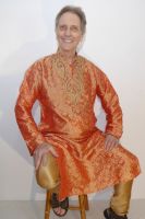 Kurta-Pajama-Set 2-teilig koralle-gold