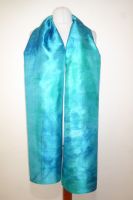 Seidenschal XL türkis-blau