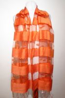 Seidenschal mit Organzastreifen - B-Ware