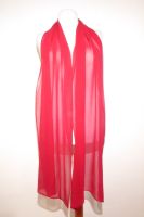 Schal rubinrot aus feinem reinem Viskosegeorgette