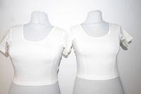 Saribluse Choli Baumwoll-Jersey cremeweiß