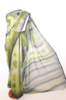 Lagerräumung - Chiffonsari Brasso grün-dunkelgrün