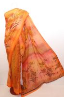 Lagerräumung - Chiffonsari Brasso orange