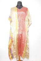 Kaftan Upcycling hellbeige mit rot und gelb - B-Ware