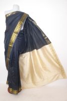 Sari Dekosilk schwarz-creme