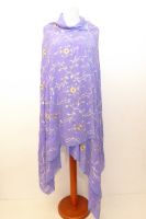 Dupatta Georgette flieder mit silber