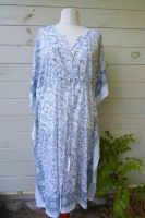 Kaftan Turiya weiß-graublau