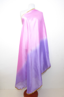 Bauchtanzschleier halbrund mit Borte - flieder-rosa - B-Ware
