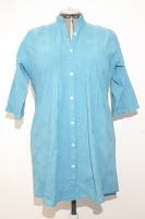 Baumwoll-Bluse Preetam handbestickt blau - B-Ware