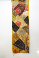 Wandbehang Patchwork gelb