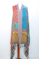 Dupatta mit ausgefallenem Design und Glitzerpailletten